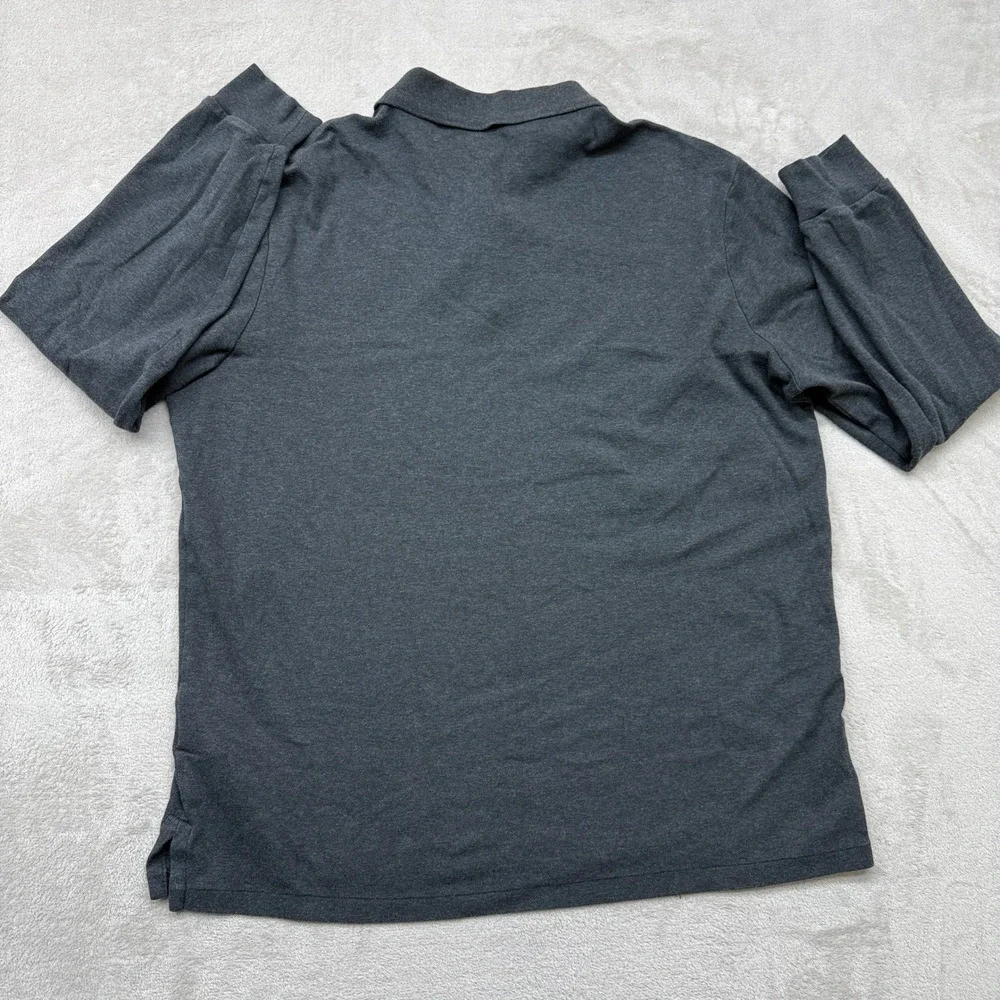 Polo Ralph Lauren Classic Fit Long Sleeve Polo Shirt Mens Large Gray Performance